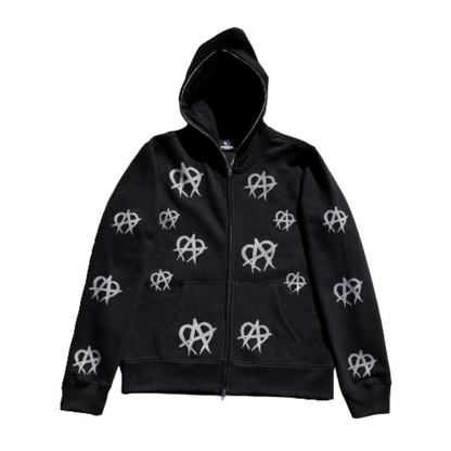 Anarchy Full Zip Up Black