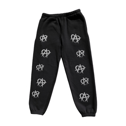 Anarchy Reflective Sweatpants Black