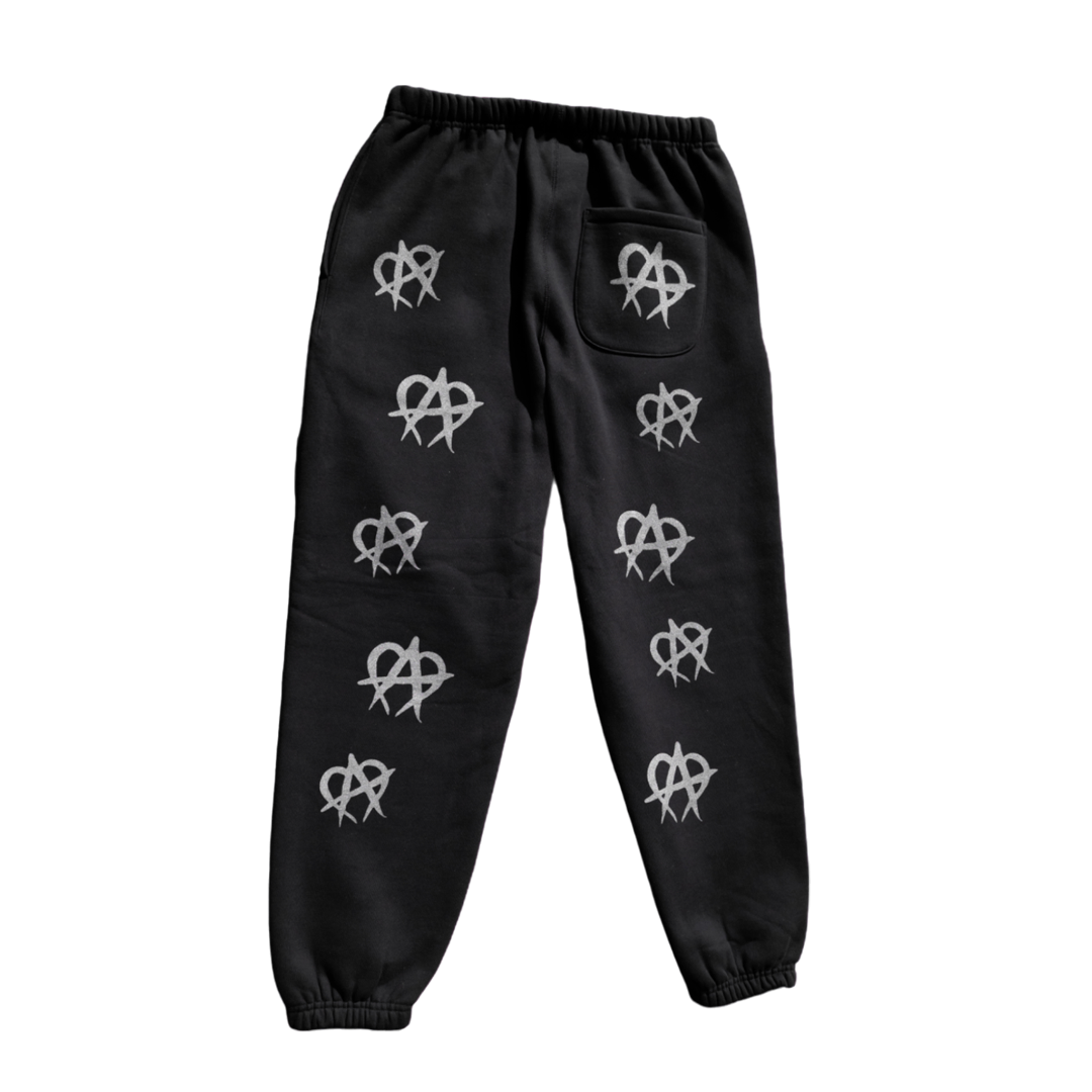 Anarchy Reflective Sweatpants Black