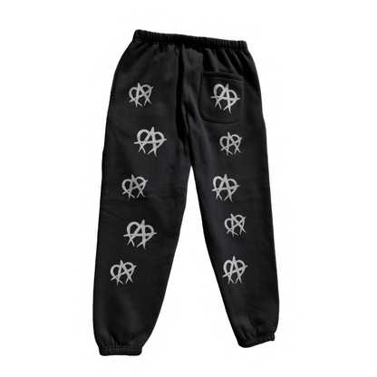 Anarchy Reflective Sweatpants Black