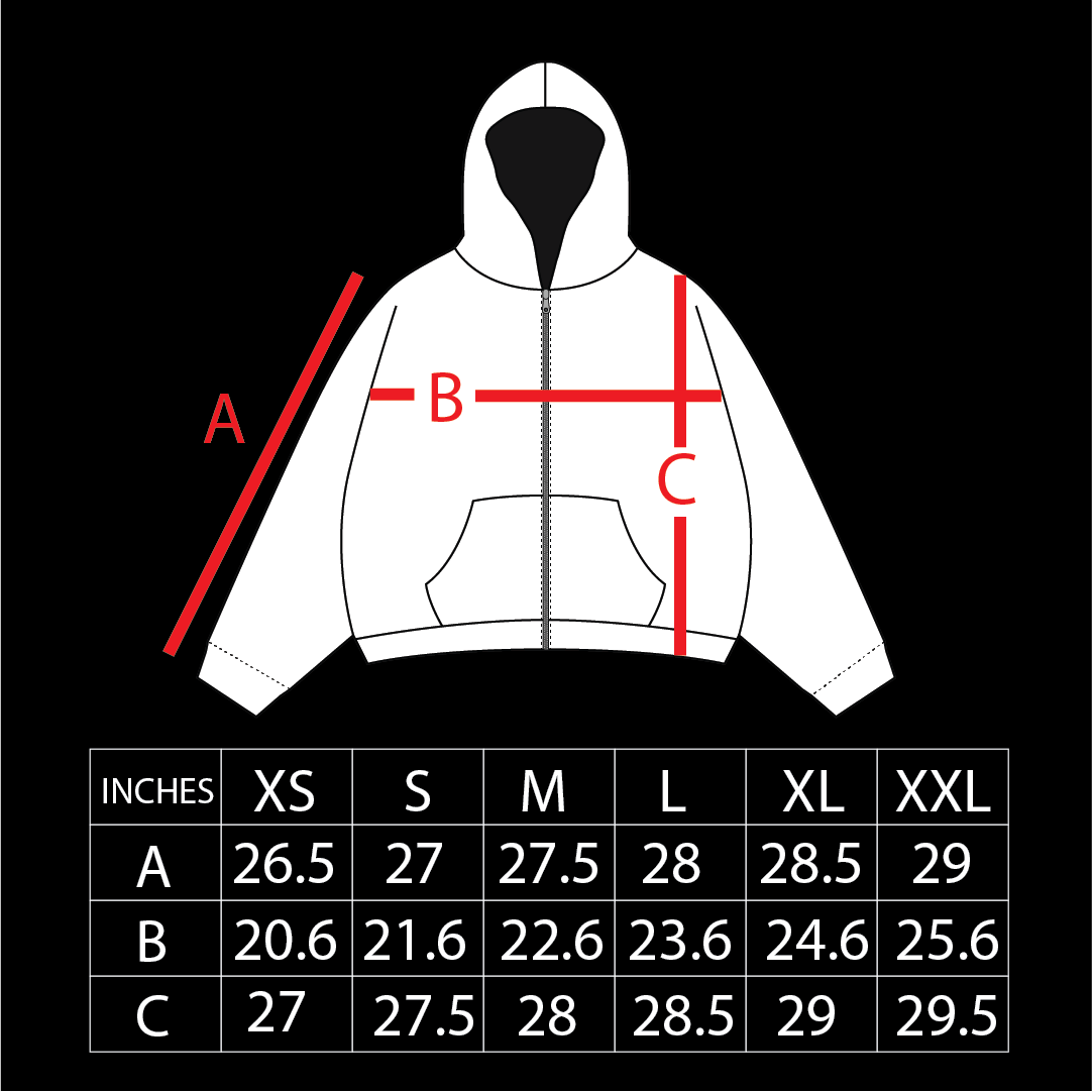 Reflective Anarchy Black Full Zip Up