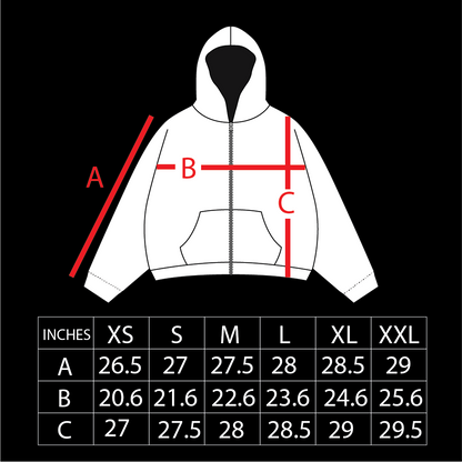 Reflective Anarchy Black Full Zip Up