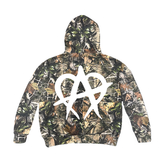 White Anarchy Camo Hoodie