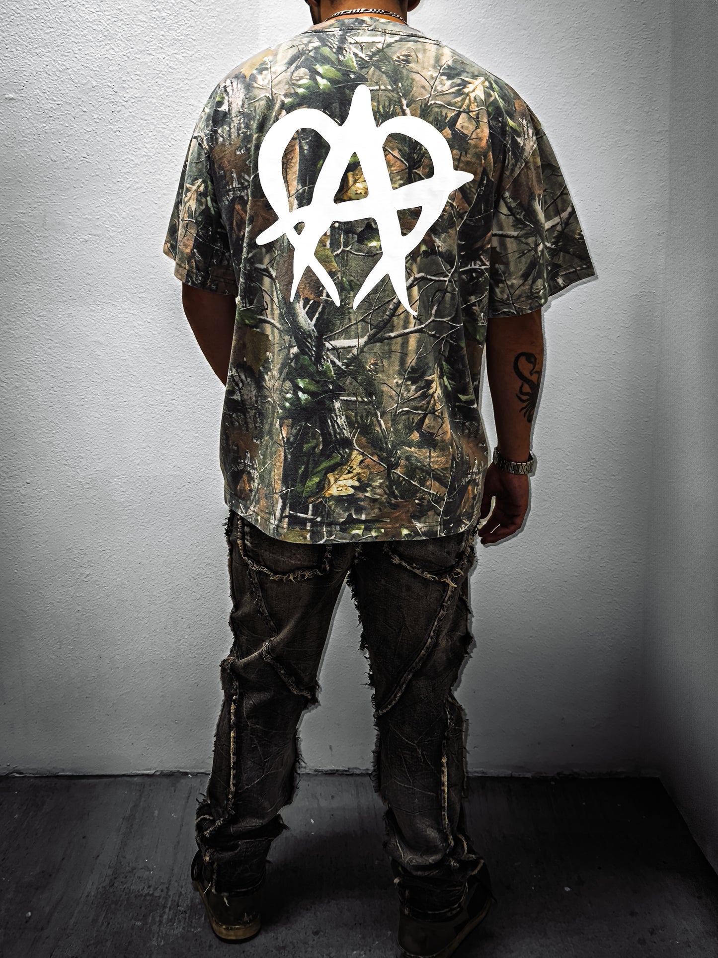 White Anarchy Camo Hoodie