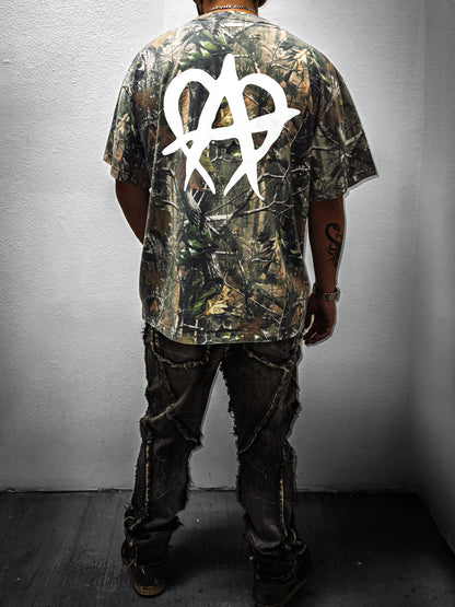 White Anarchy Camo T Shirt