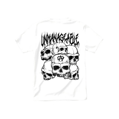 Reflective Skull White T Shirt