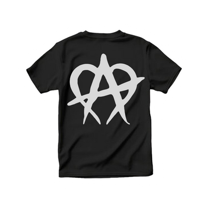White Anarchy Black T Shirt